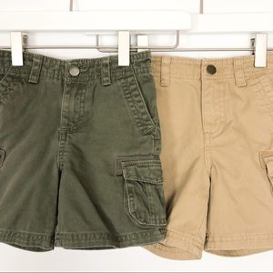 Cherokee boys cargo shorts green and khaki 18M